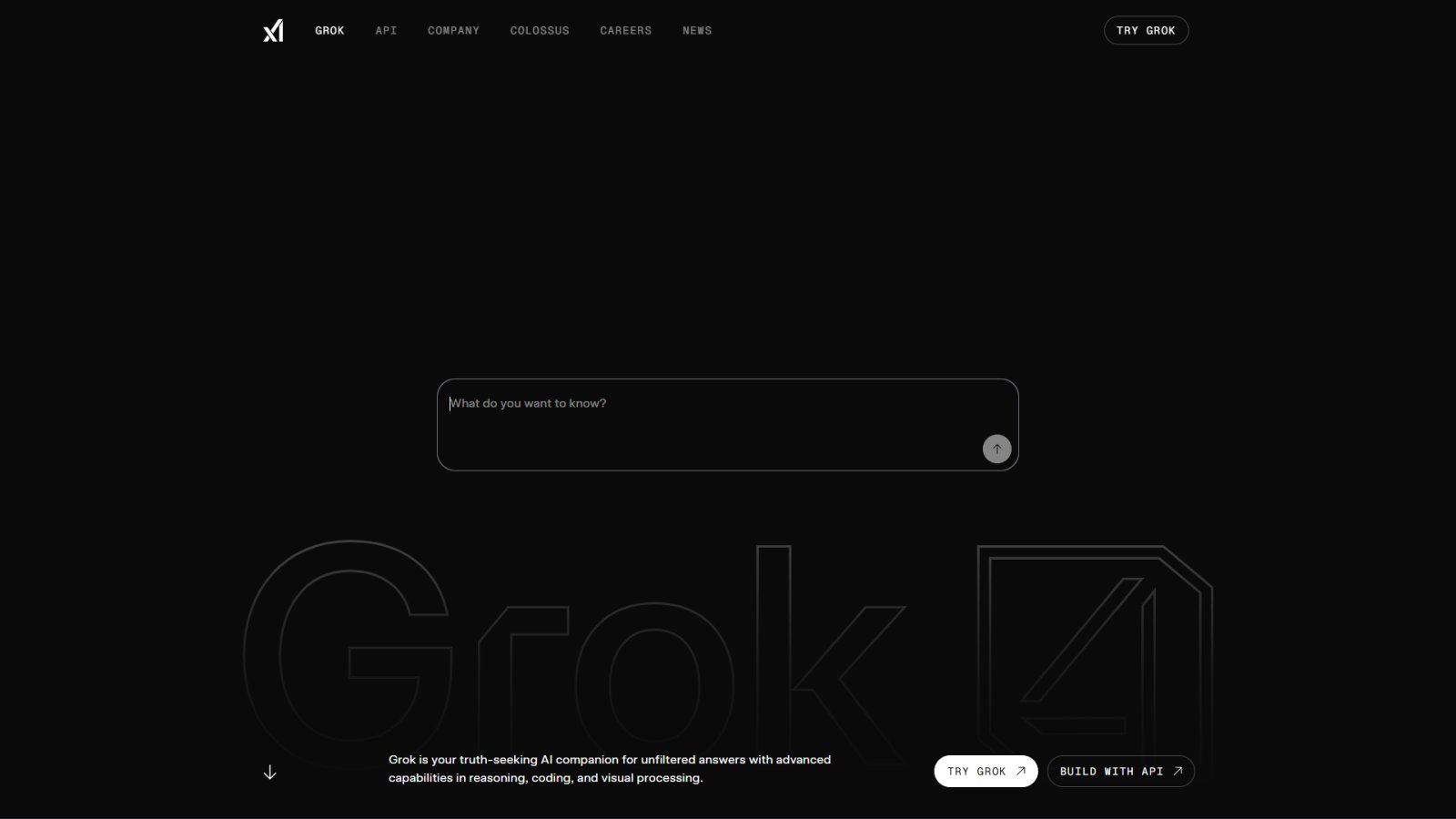 Grok 4 нейросеть Главная страница