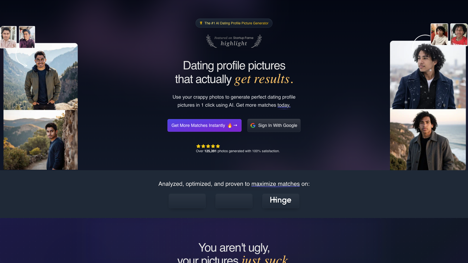 DatingShoot — интерфейс нейросети DatingShoot — интерфейс нейросети