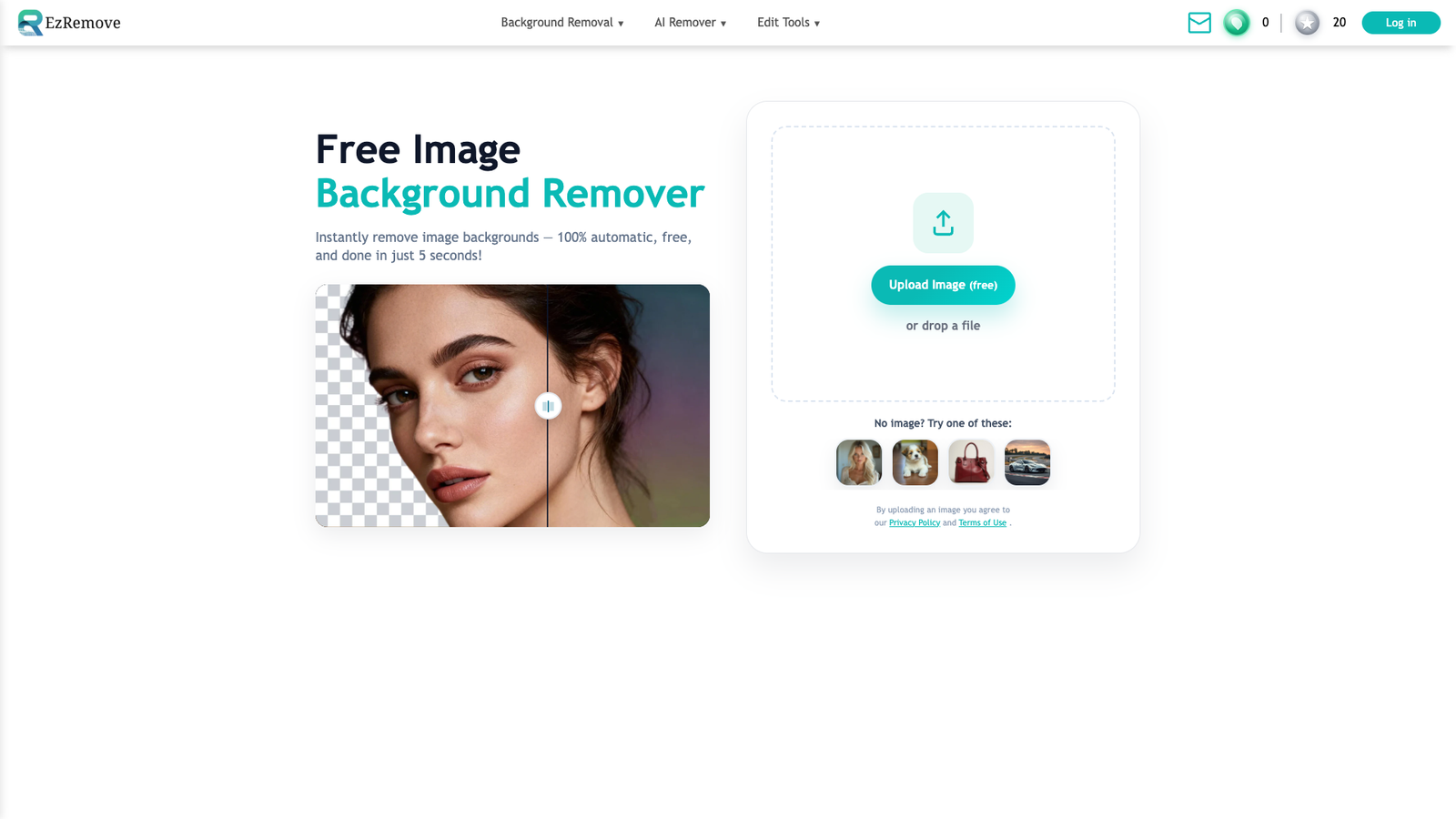 EZRemove AI — интерфейс нейросети EZRemove AI — интерфейс нейросети
