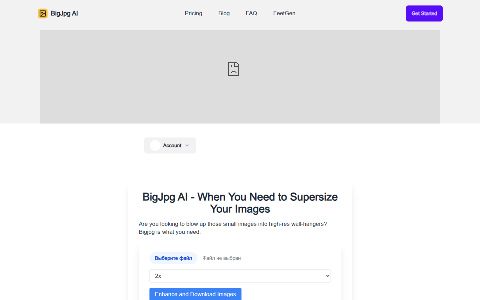 BigJpg AI — интерфейс нейросети BigJpg AI — интерфейс нейросети