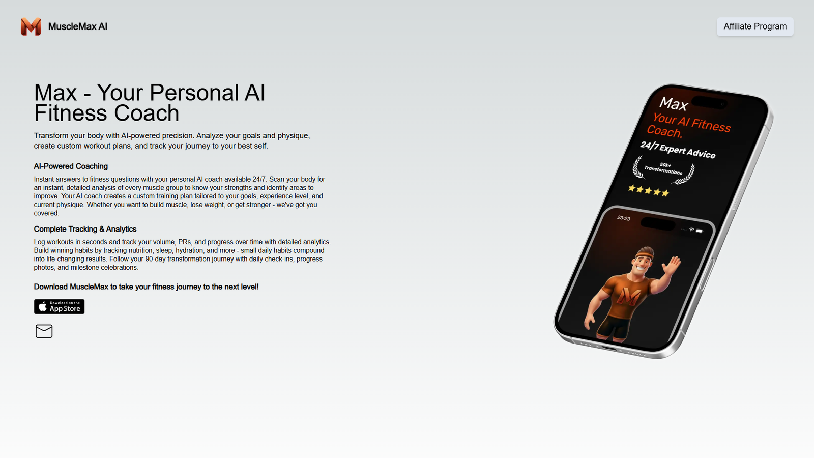 MuscleMax AI — интерфейс нейросети MuscleMax AI — интерфейс нейросети