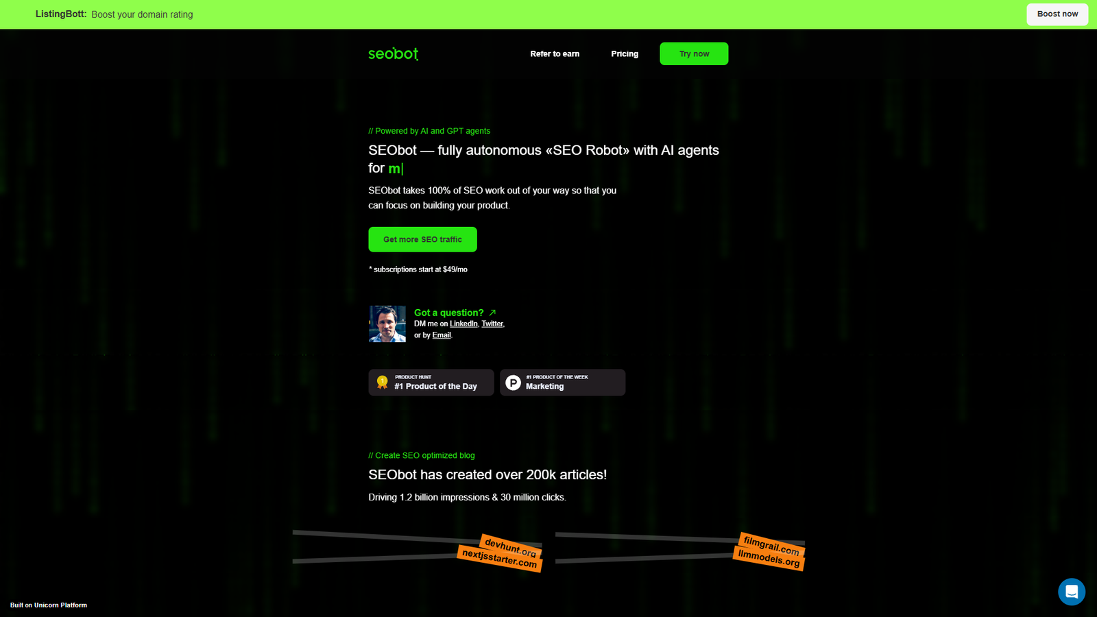 SEObot — интерфейс нейросети SEObot — интерфейс нейросети