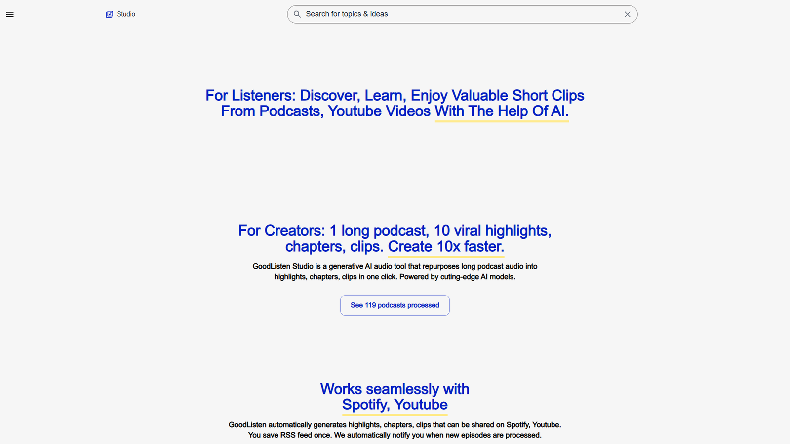 GoodListen — интерфейс нейросети GoodListen — интерфейс нейросети