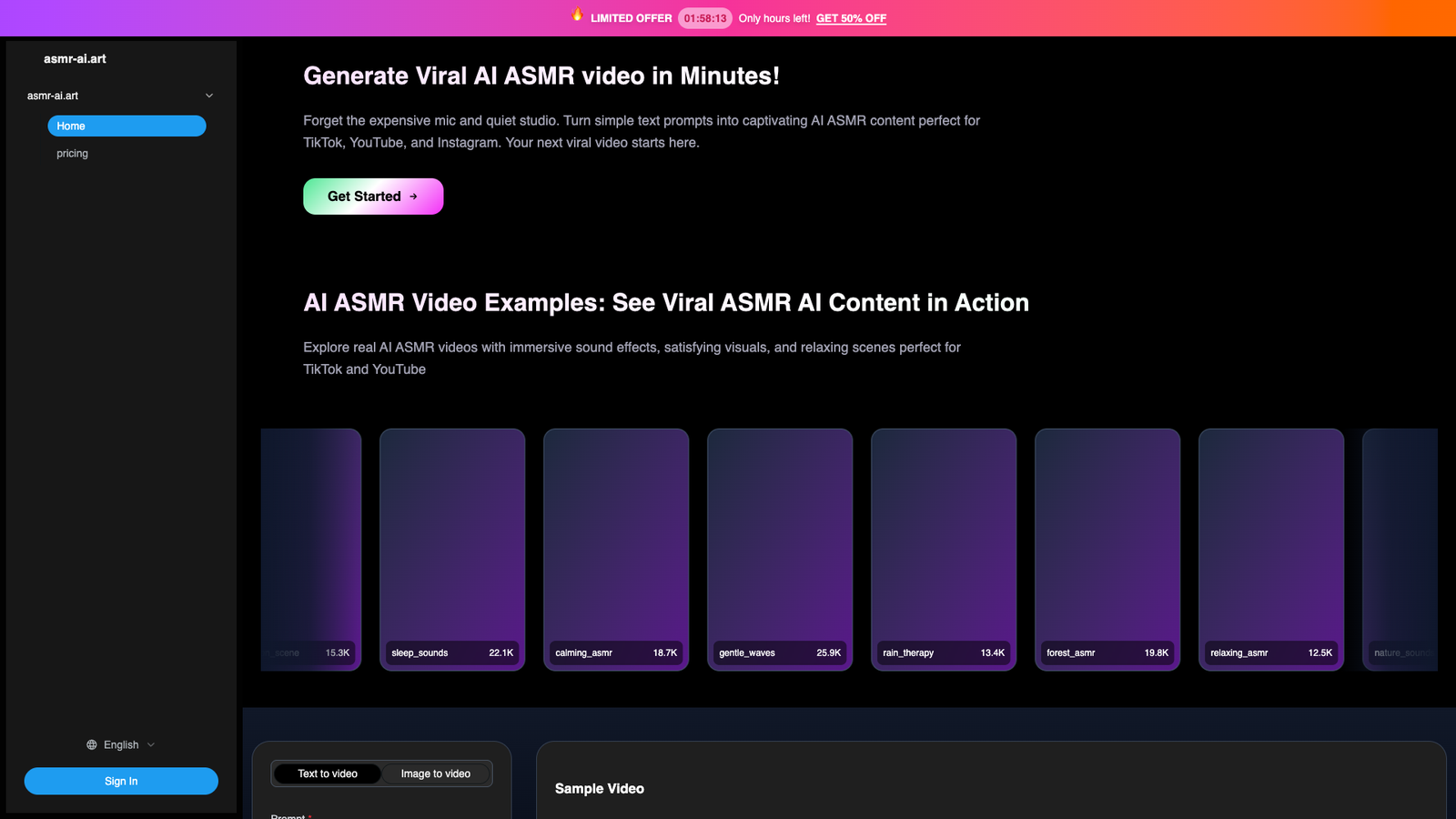 ASMR-AI.art — интерфейс нейросети ASMR-AI.art — интерфейс нейросети