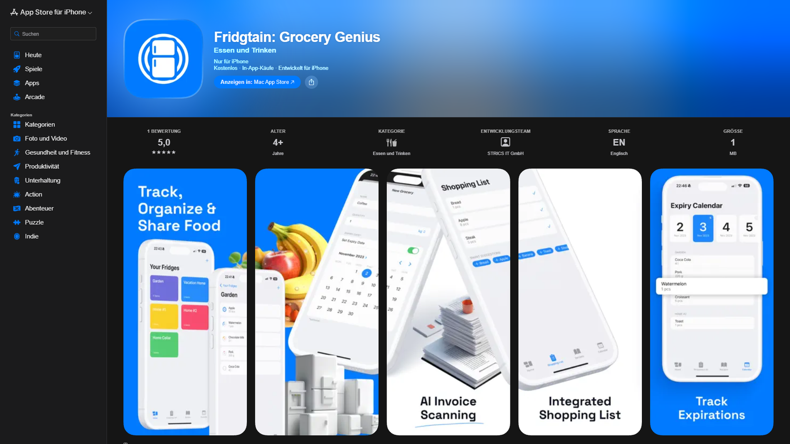 Fridgtain Grocery Genius — интерфейс нейросети Fridgtain Grocery Genius — интерфейс нейросети