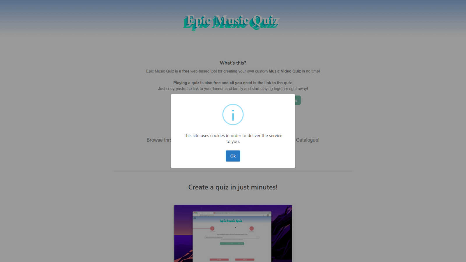 Epic Music Quiz — интерфейс нейросети Epic Music Quiz — интерфейс нейросети