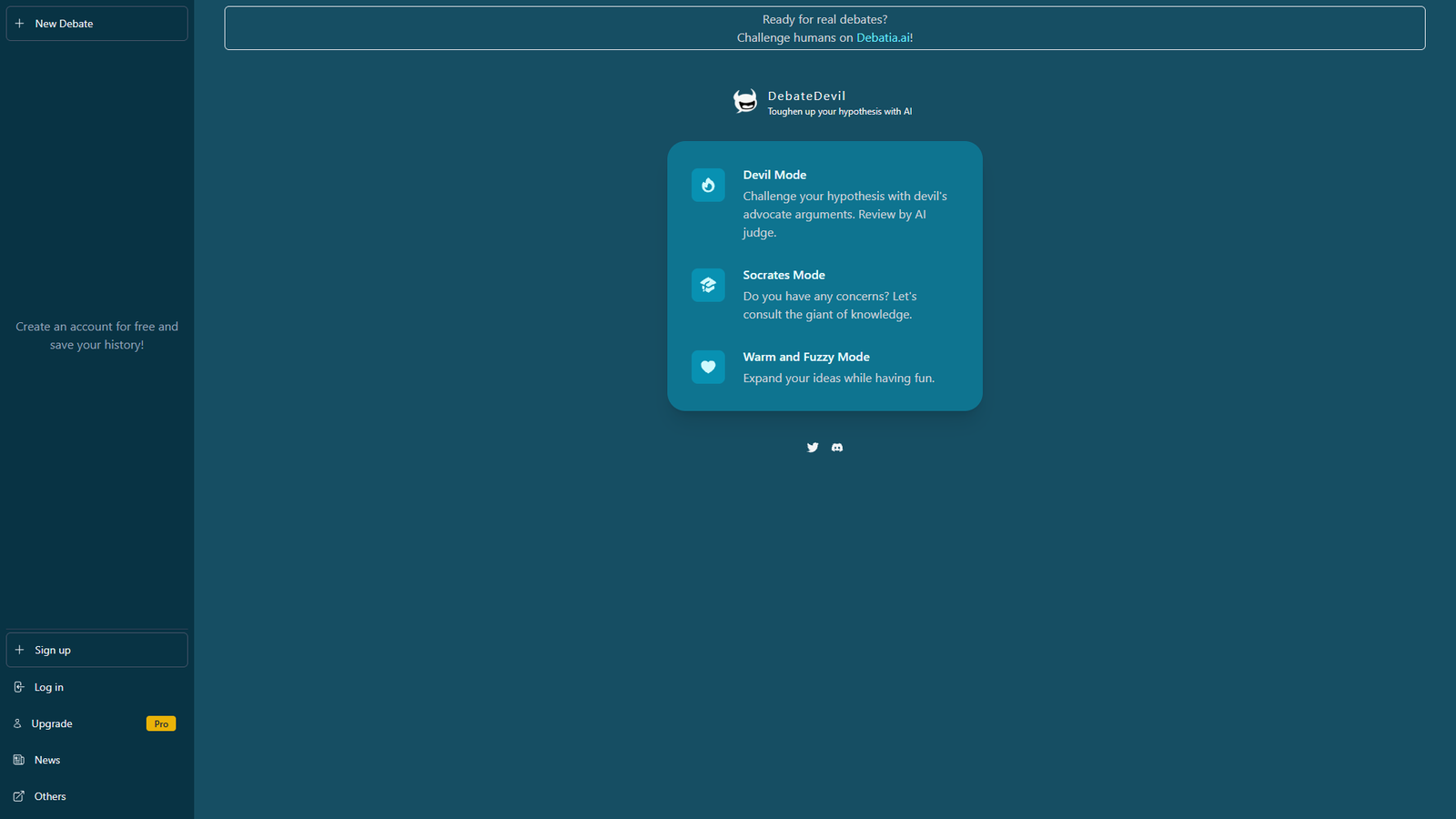 DebateDevil — интерфейс нейросети DebateDevil — интерфейс нейросети