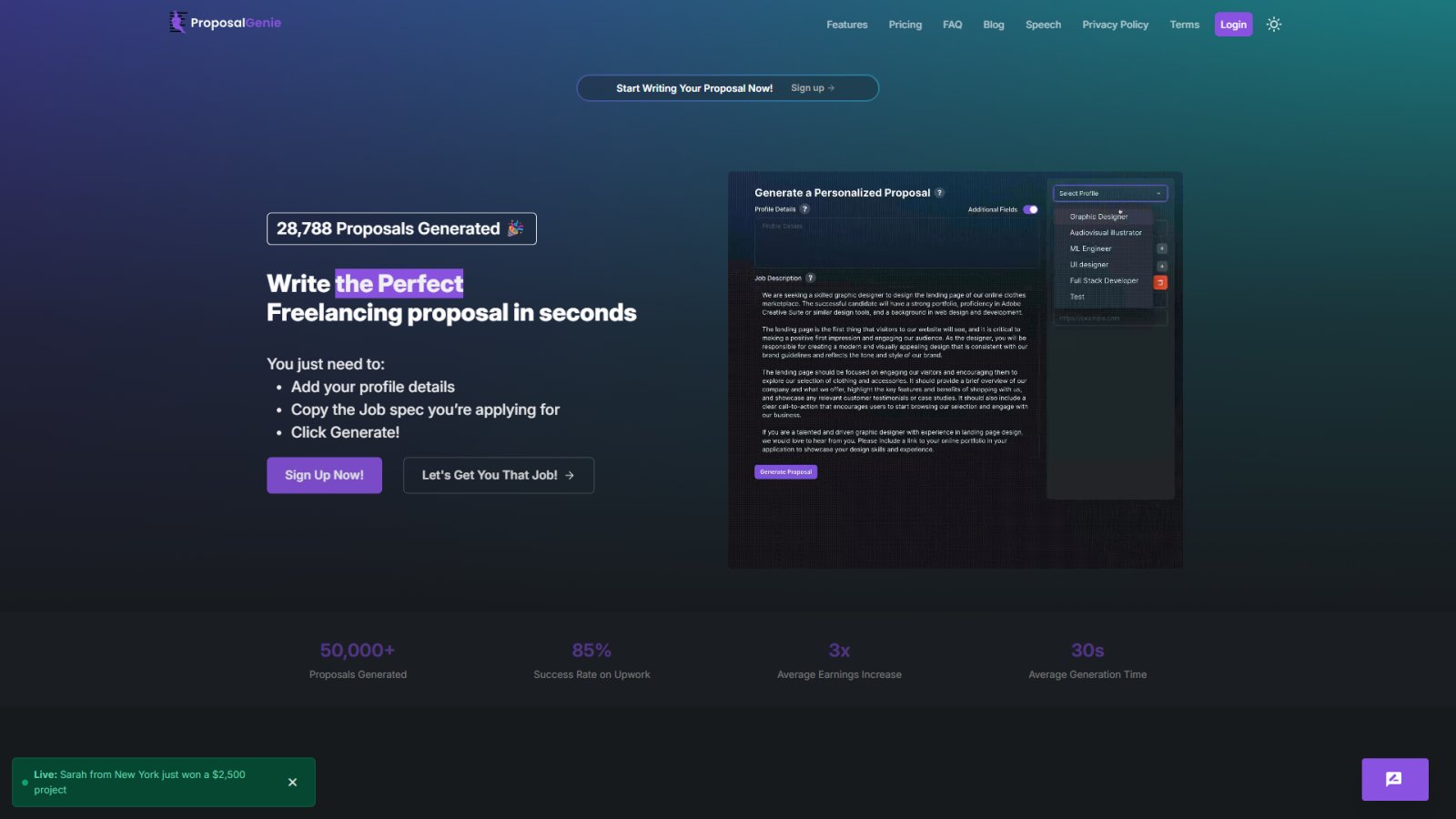 Proposal Genie нейросеть Главная страница Proposal Genie нейросеть Главная страница