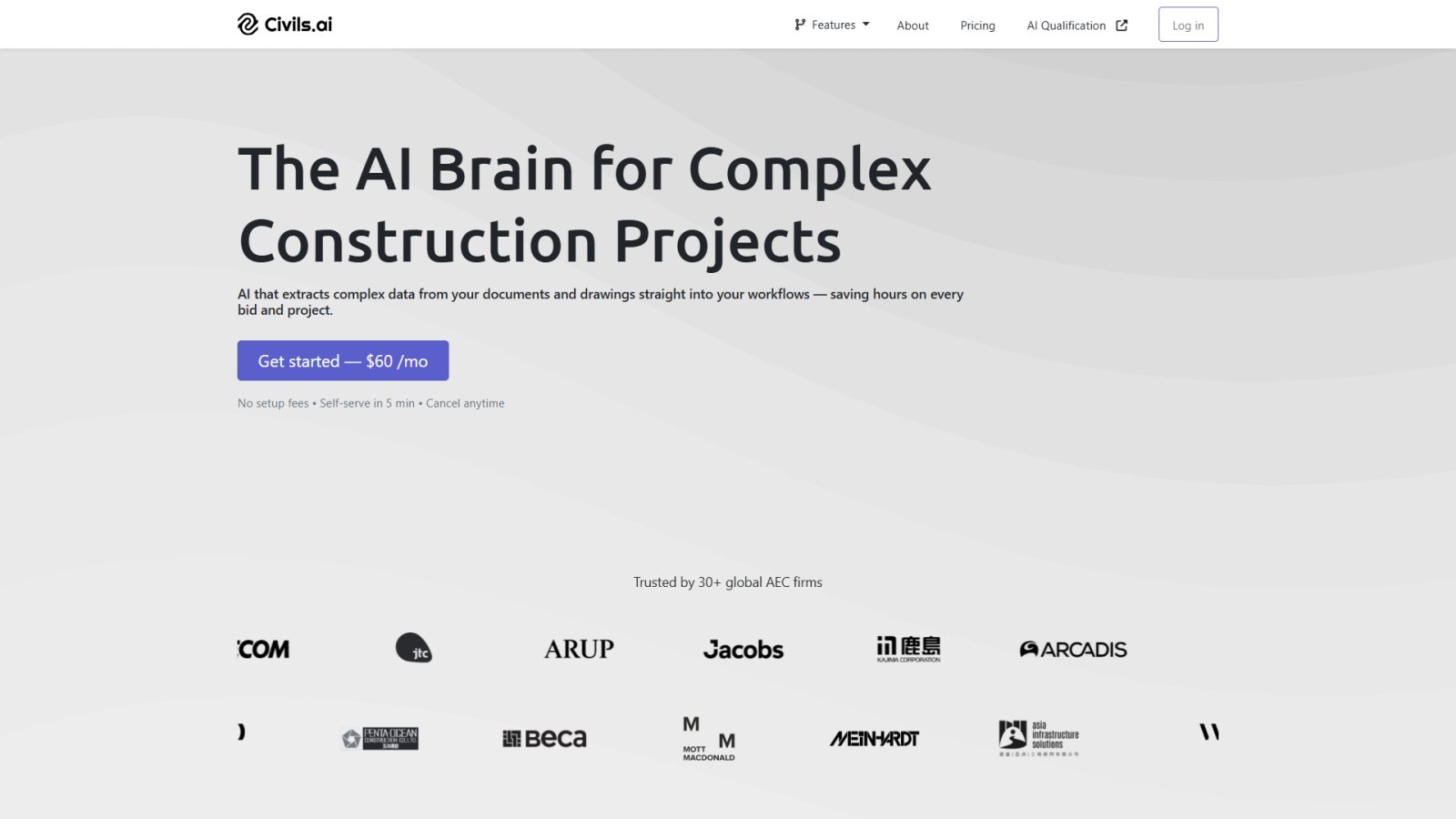 Civils.ai нейросеть Главная страница