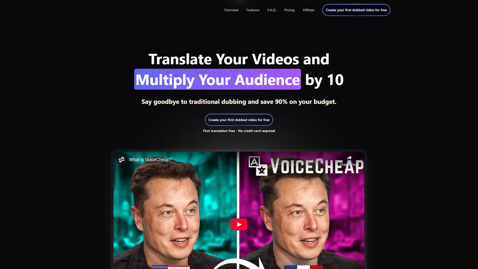 VoiceCheap — интерфейс нейросети VoiceCheap — интерфейс нейросети