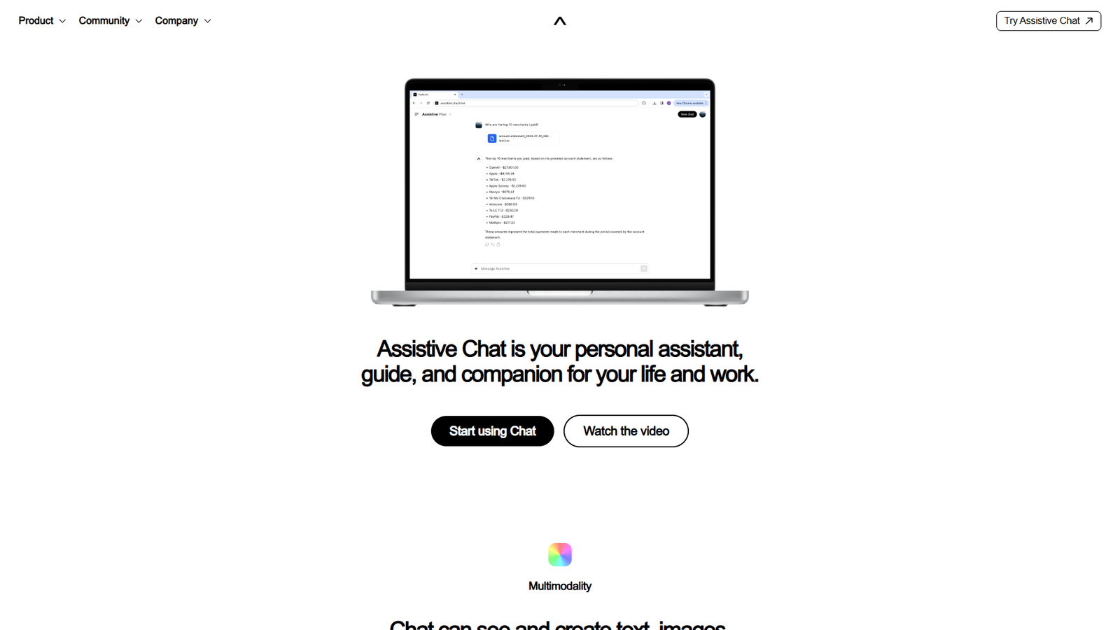 Assistive Chat — интерфейс нейросети Assistive Chat — интерфейс нейросети