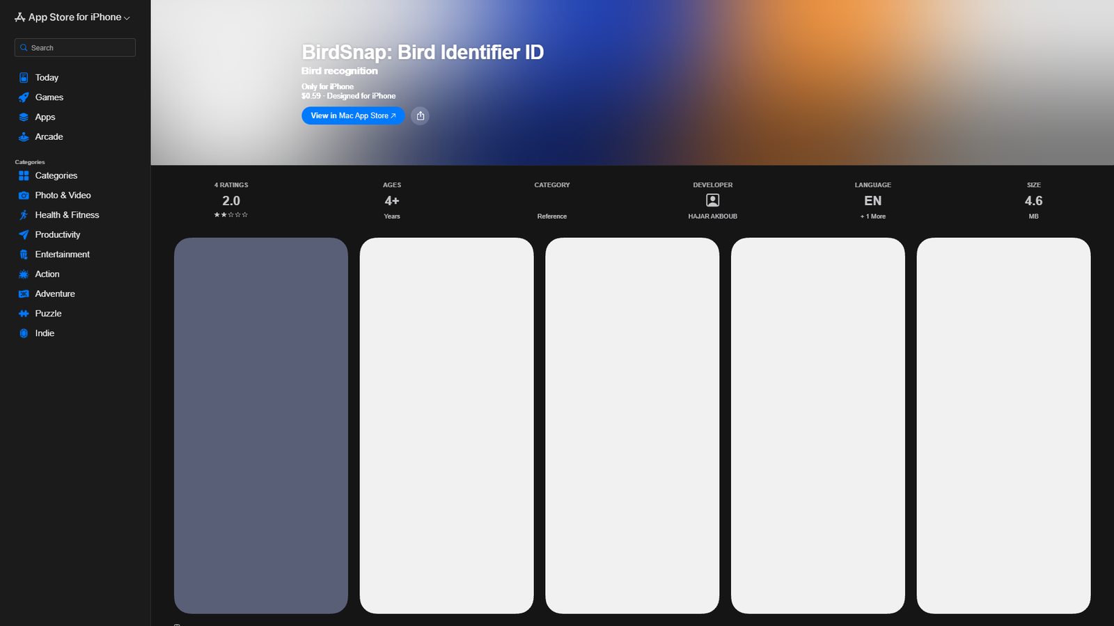 BirdSnap Bird Identifier ID — интерфейс нейросети BirdSnap Bird Identifier ID — интерфейс нейросети