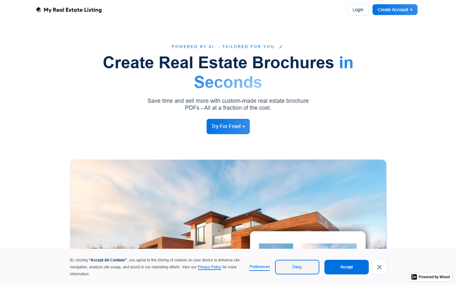 My Real Estate Listing — интерфейс нейросети My Real Estate Listing — интерфейс нейросети