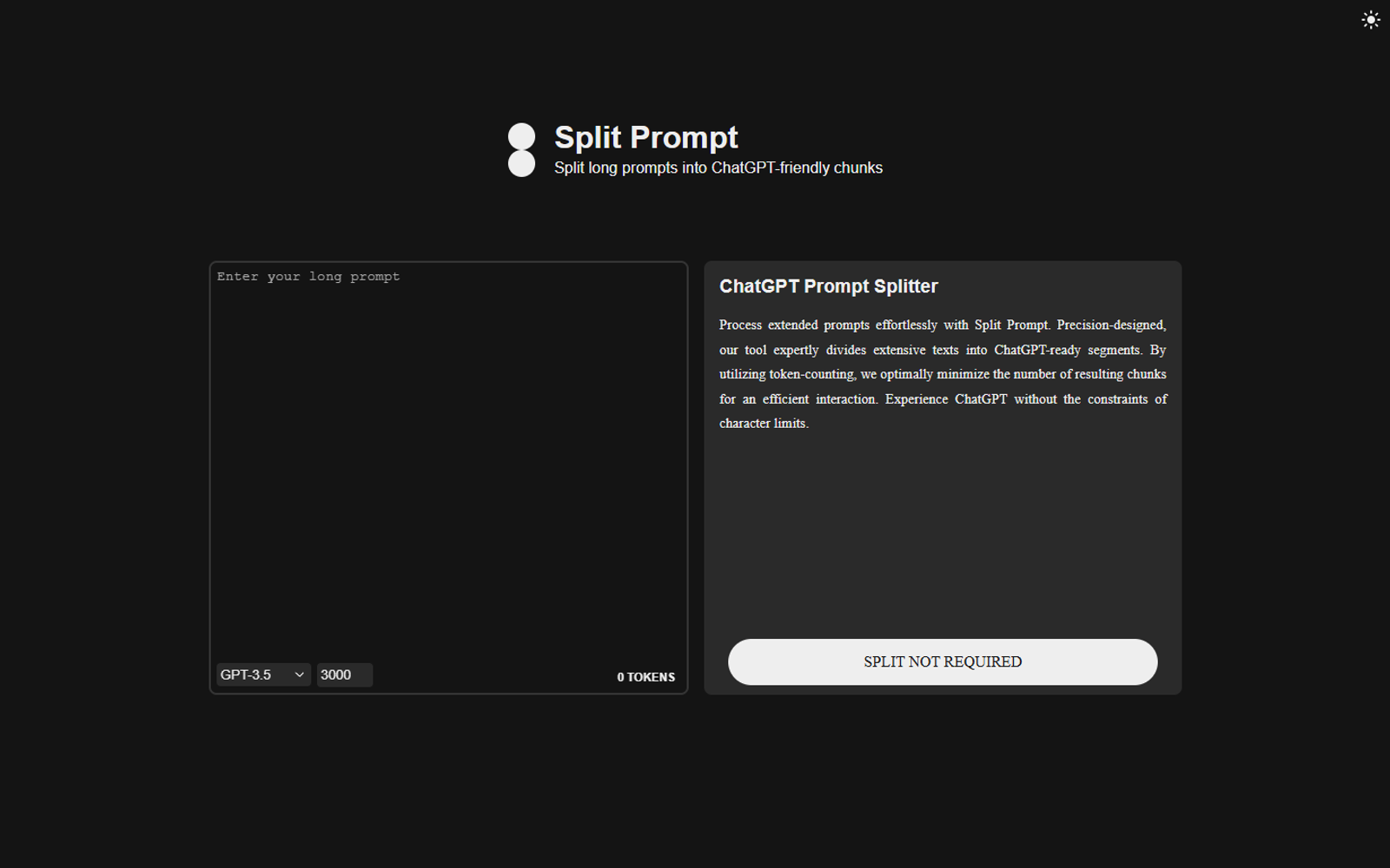 Split Prompt — интерфейс нейросети Split Prompt — интерфейс нейросети