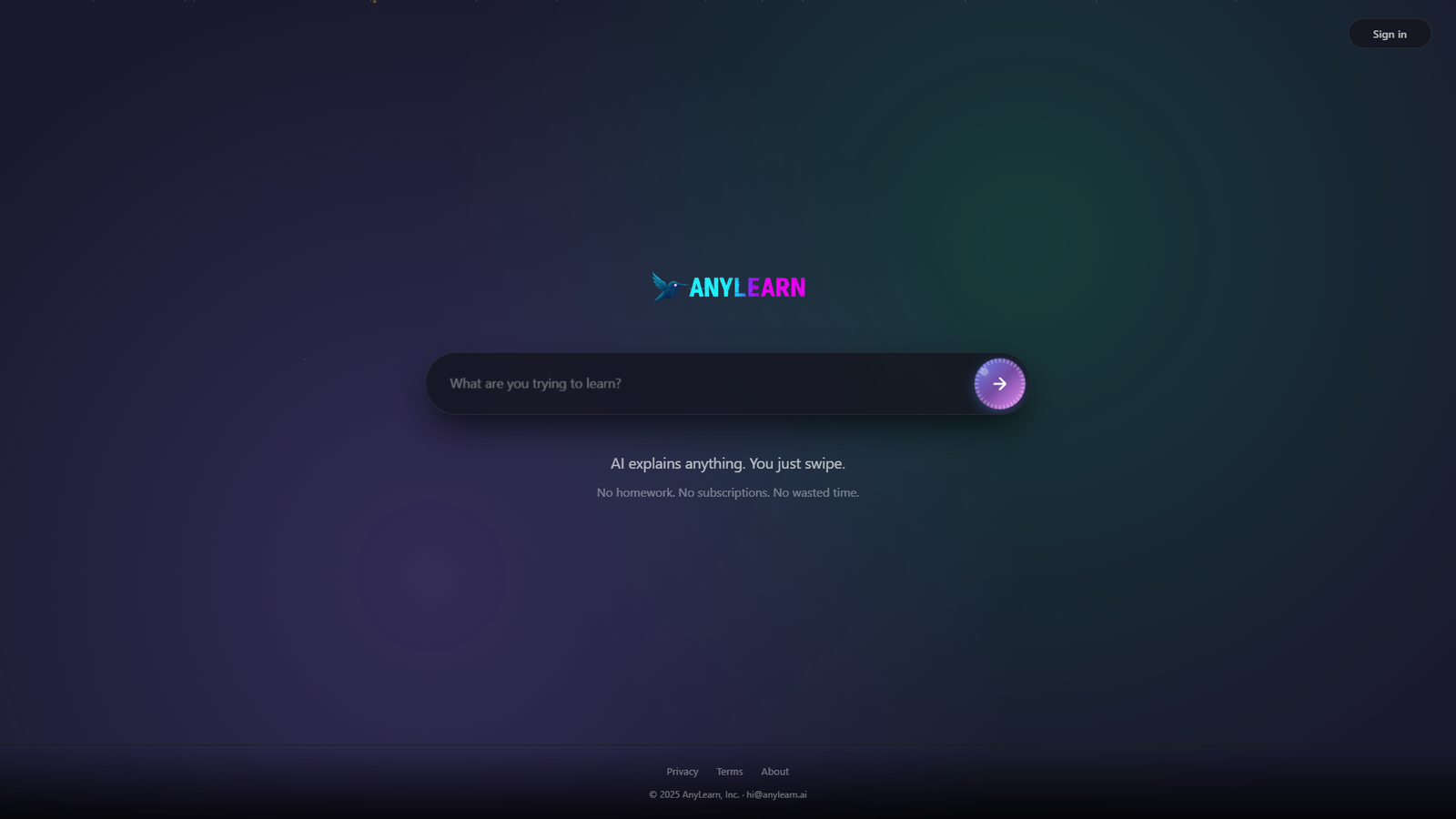 AnyLearn AI — интерфейс нейросети AnyLearn AI — интерфейс нейросети