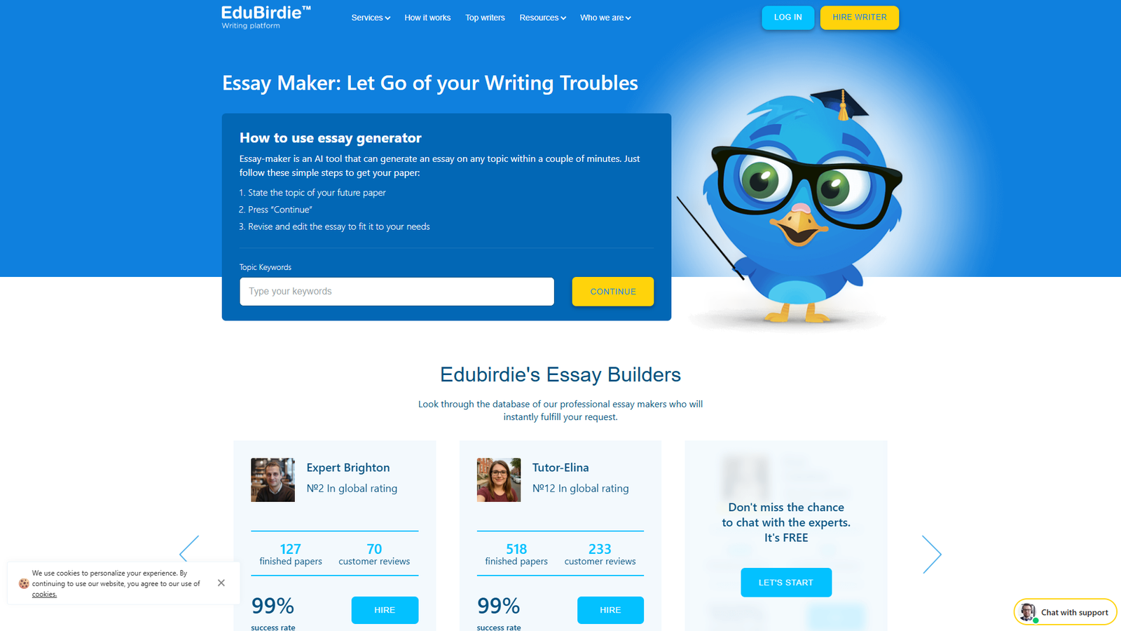 Essay Maker by EduBirdie — интерфейс нейросети Essay Maker by EduBirdie — интерфейс нейросети