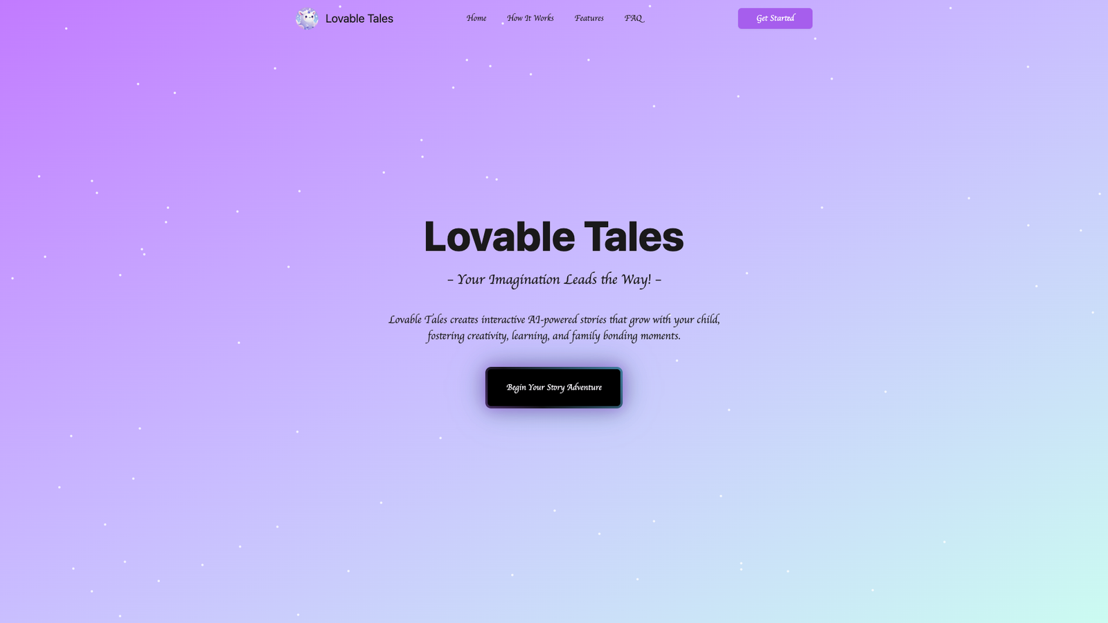 Lovable Tales — интерфейс нейросети Lovable Tales — интерфейс нейросети