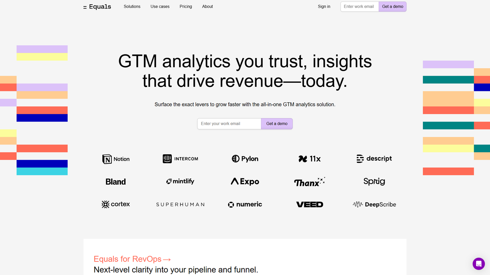 Equals GTM Analytics — интерфейс нейросети Equals GTM Analytics — интерфейс нейросети