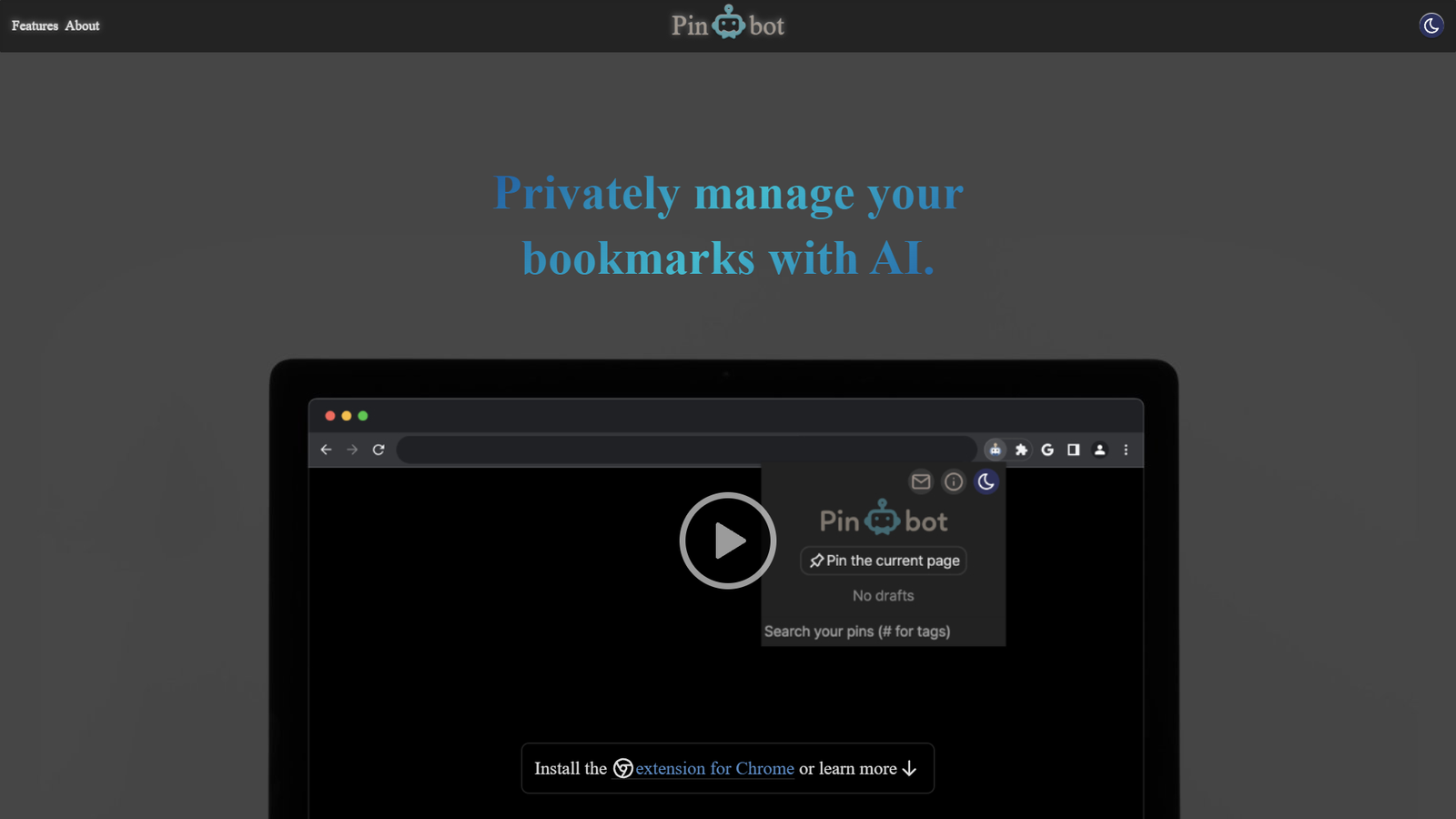Pinbot — интерфейс нейросети Pinbot — интерфейс нейросети
