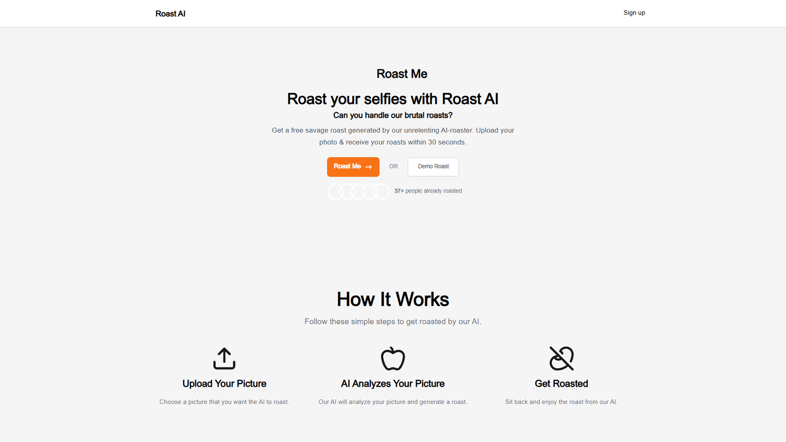 Roast AI — интерфейс нейросети Roast AI — интерфейс нейросети
