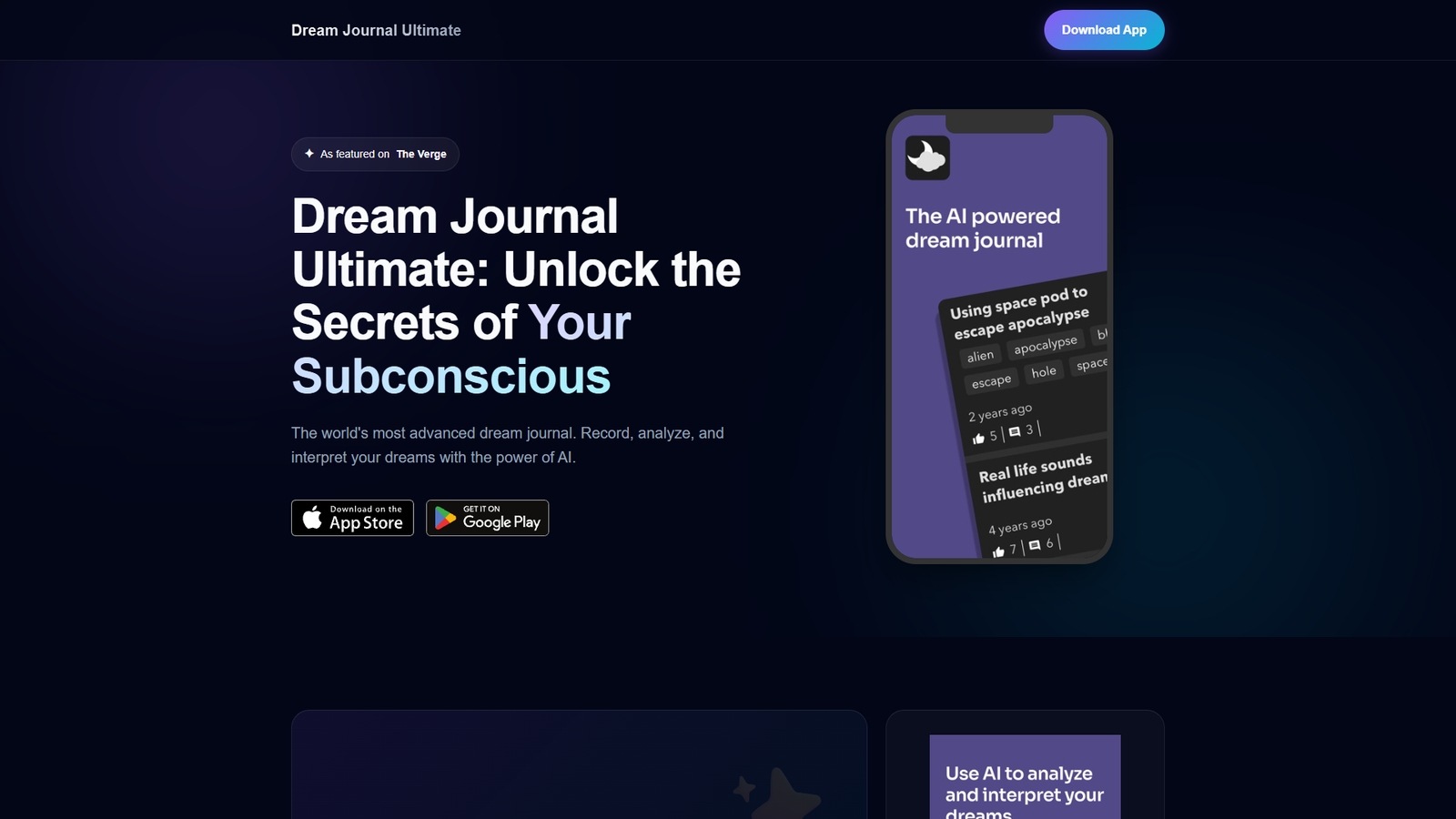 Dream Journal Ultimate — интерфейс нейросети Dream Journal Ultimate — интерфейс нейросети