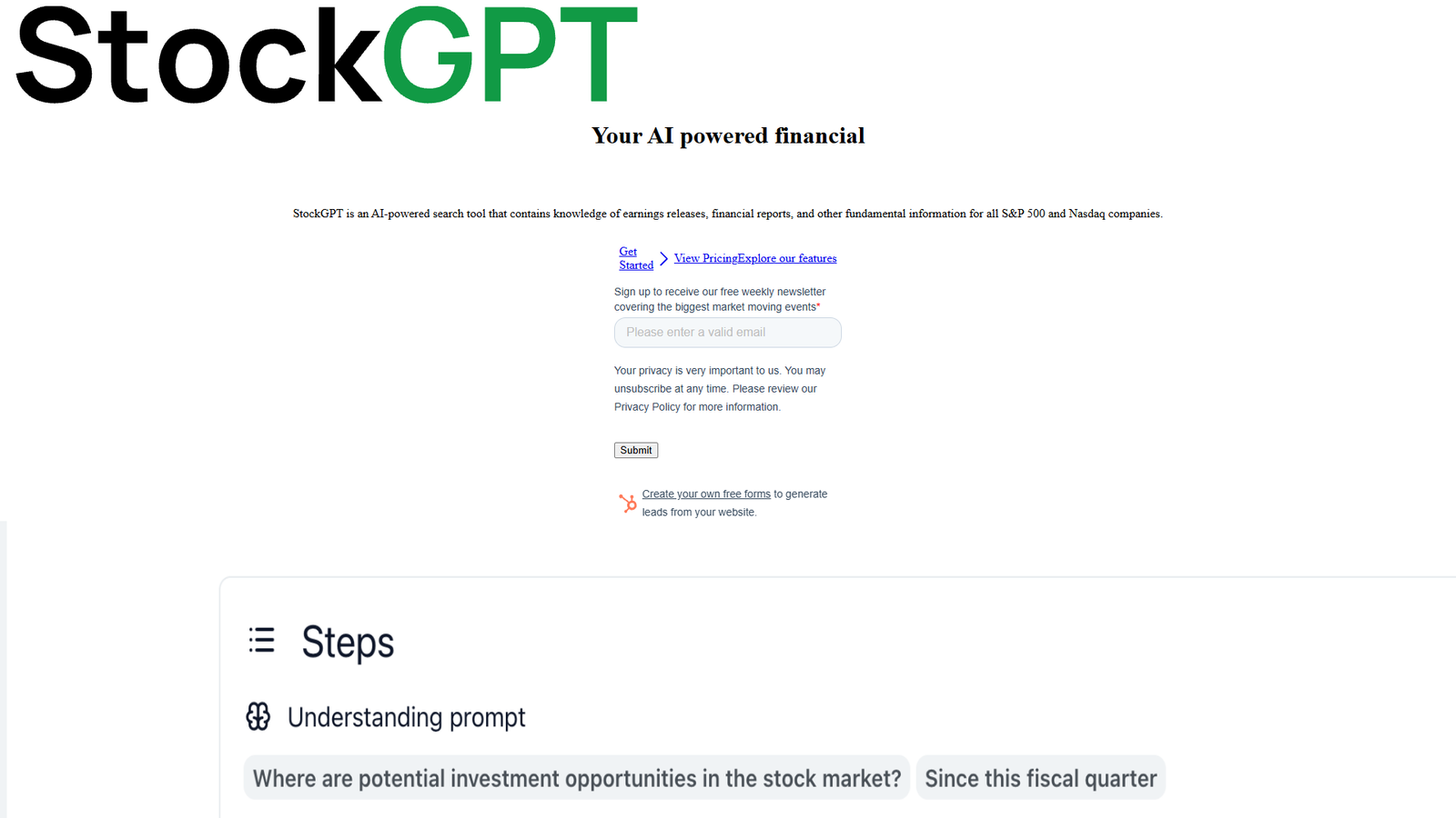 StockGPT — интерфейс нейросети StockGPT — интерфейс нейросети