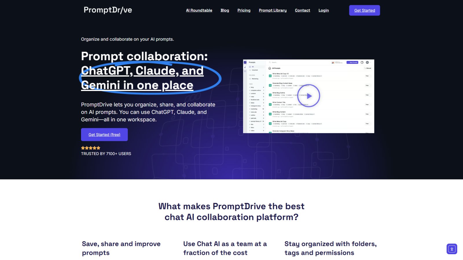 PromptDrive.ai нейросеть Главная страница