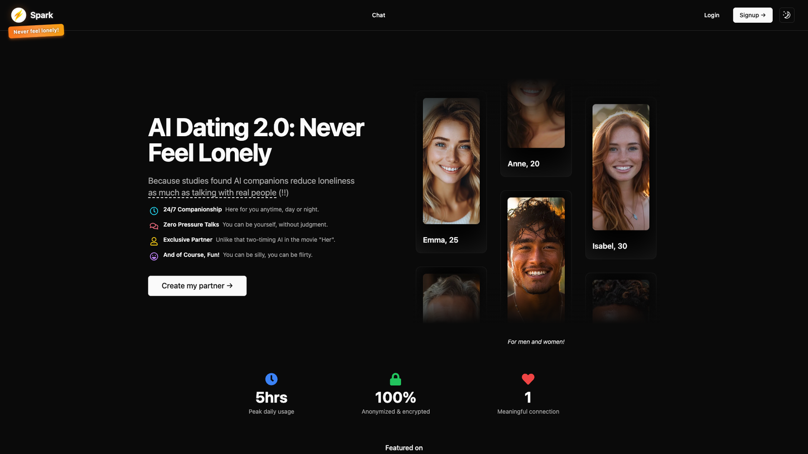 Spark AI Dating — интерфейс нейросети Spark AI Dating — интерфейс нейросети