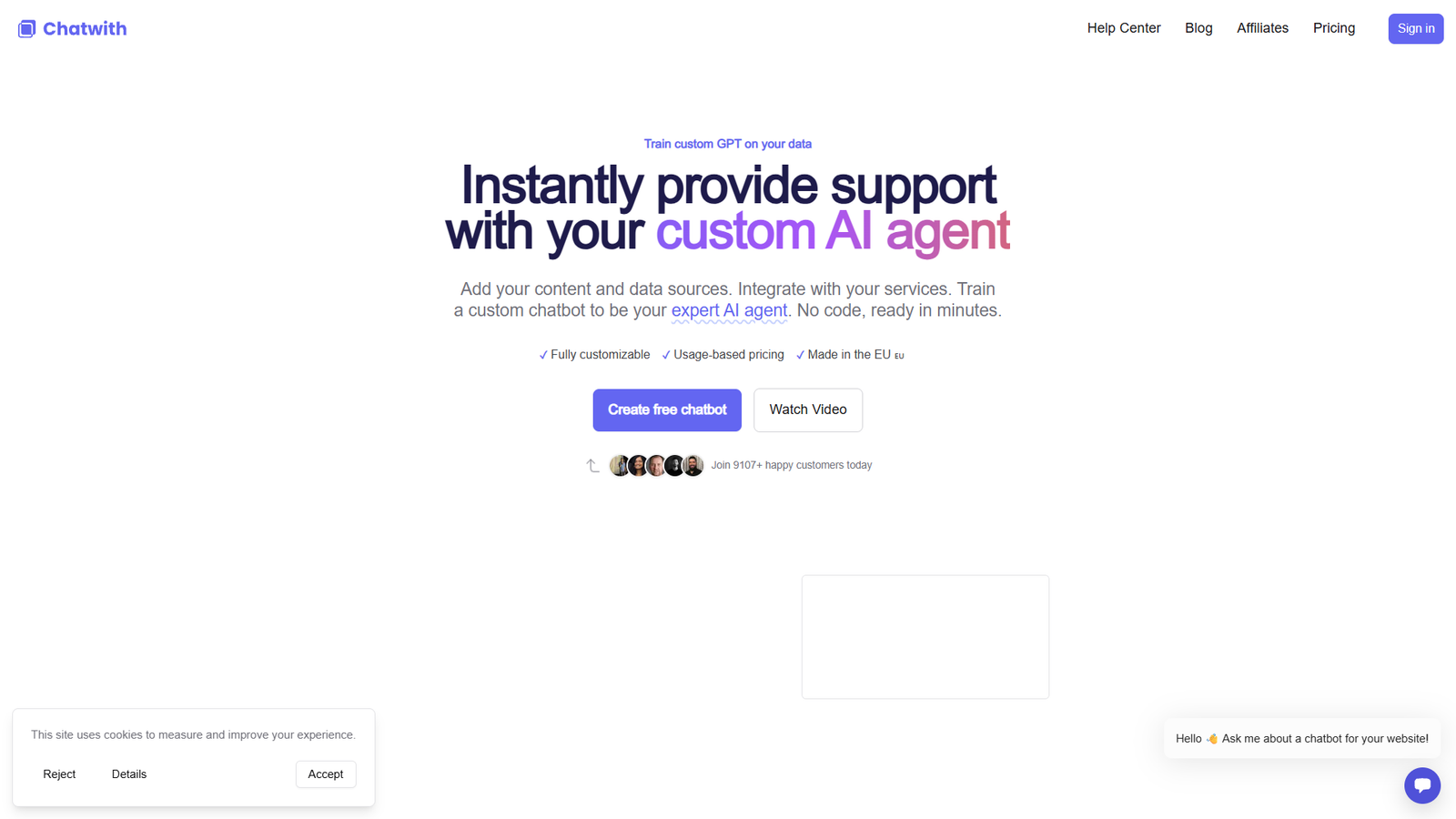 Chatwith — интерфейс нейросети Chatwith — интерфейс нейросети