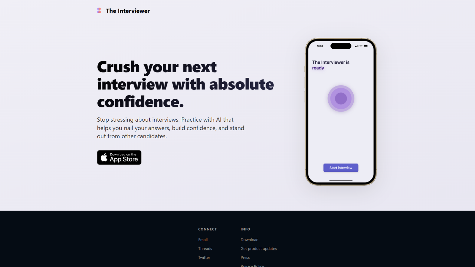 The Interviewer — интерфейс нейросети The Interviewer — интерфейс нейросети