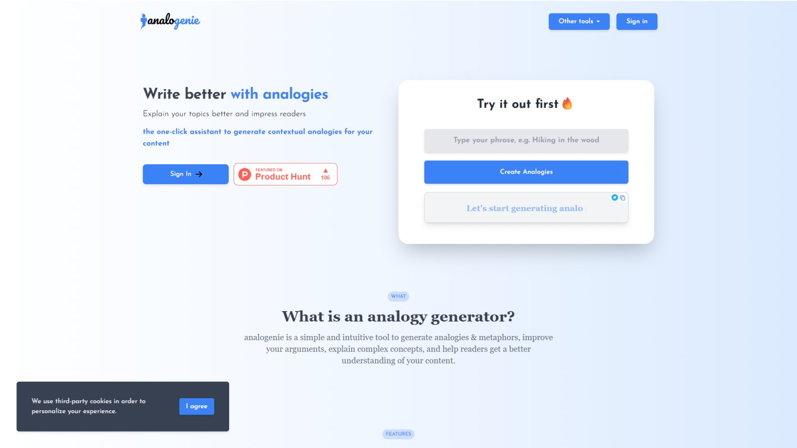 Analogenie нейросеть Главная страница