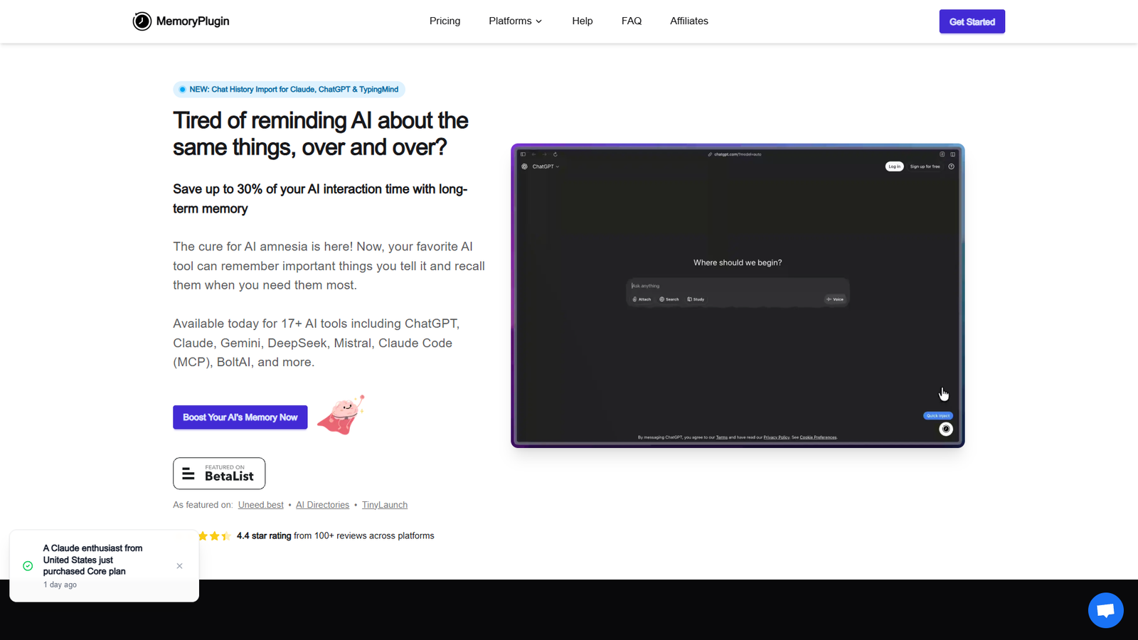 MemoryPlugin — интерфейс нейросети MemoryPlugin — интерфейс нейросети