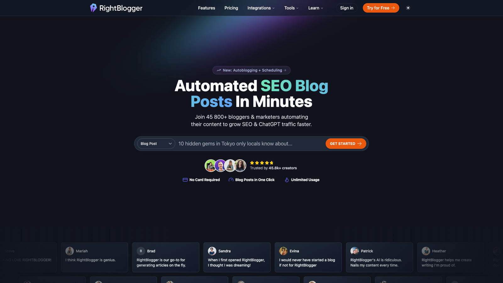RightBlogger — интерфейс нейросети RightBlogger — интерфейс нейросети