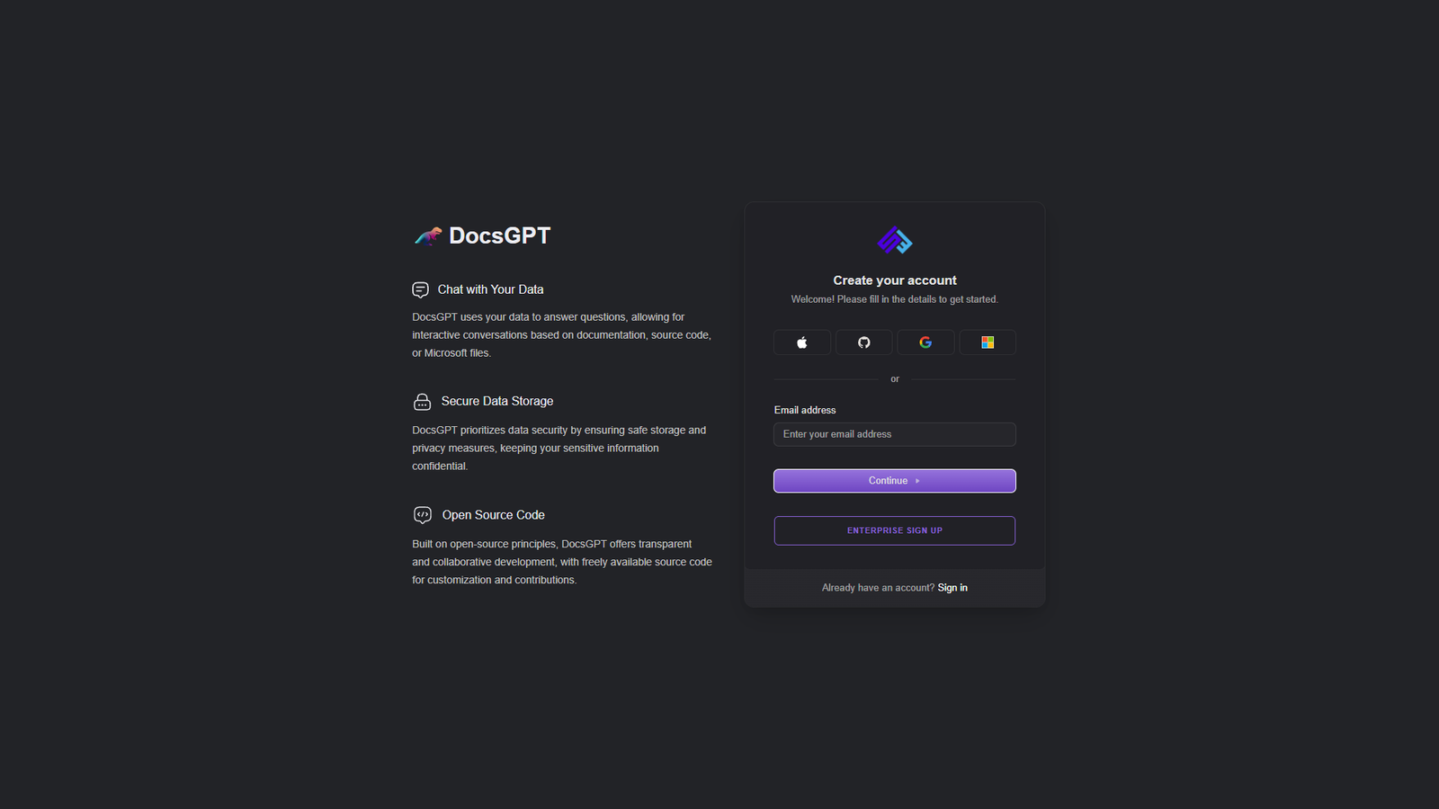 DocsGPT Cloud — интерфейс нейросети DocsGPT Cloud — интерфейс нейросети
