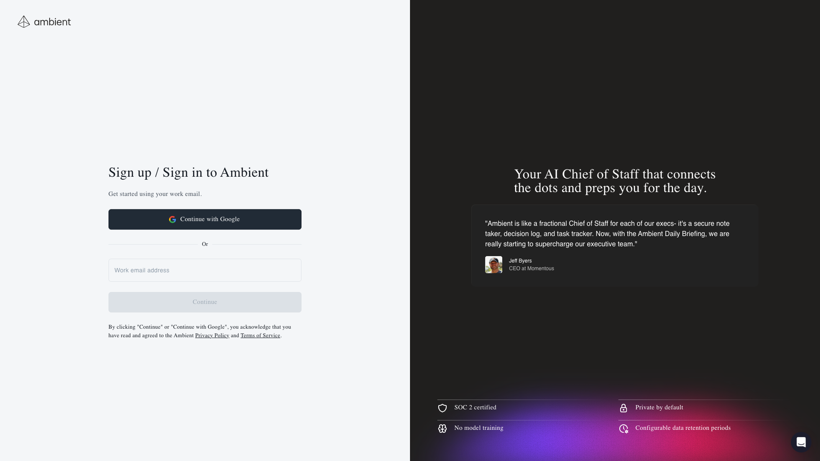 Ambient — интерфейс нейросети Ambient — интерфейс нейросети