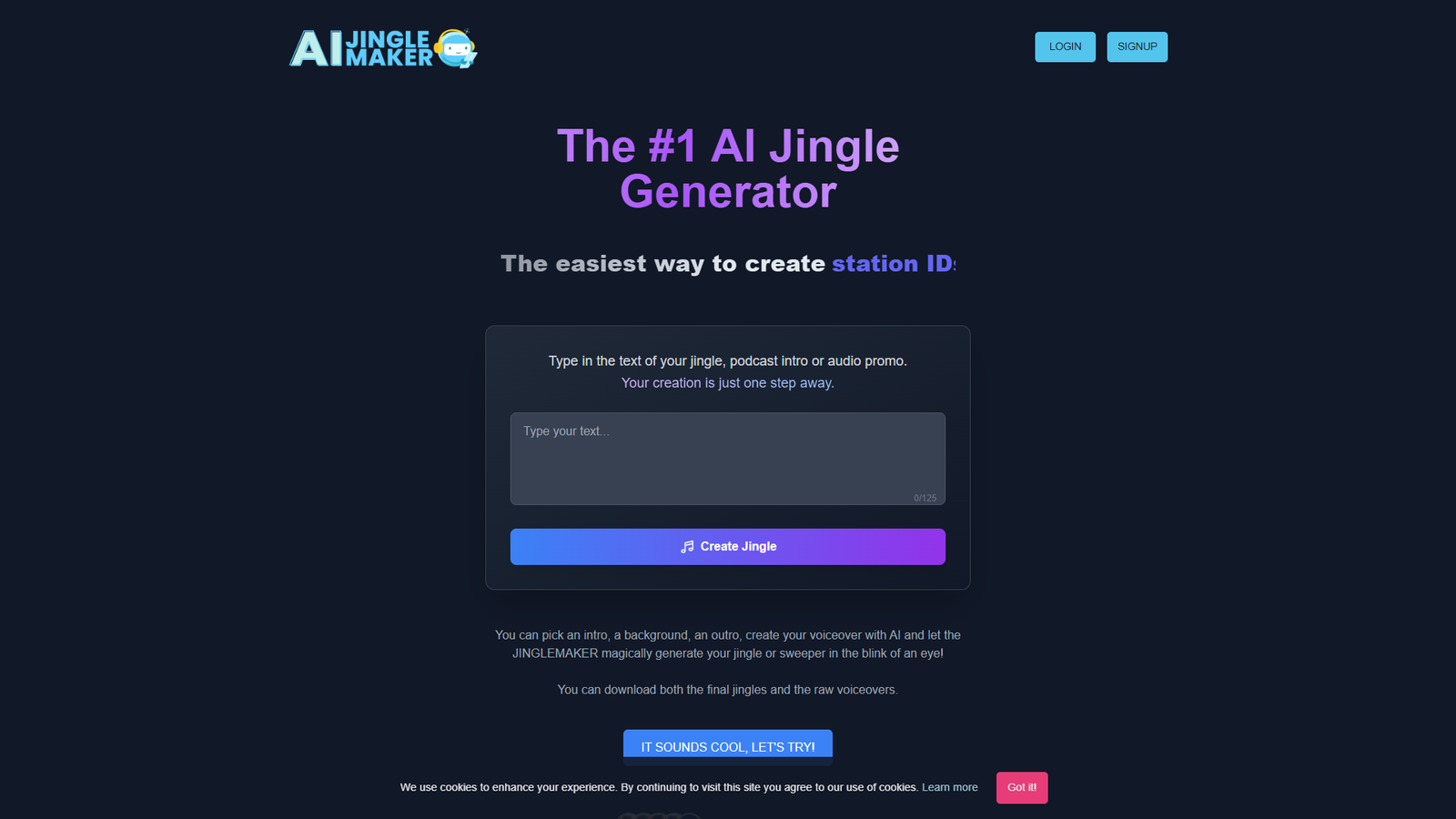 AI Jinglemaker — интерфейс нейросети AI Jinglemaker — интерфейс нейросети