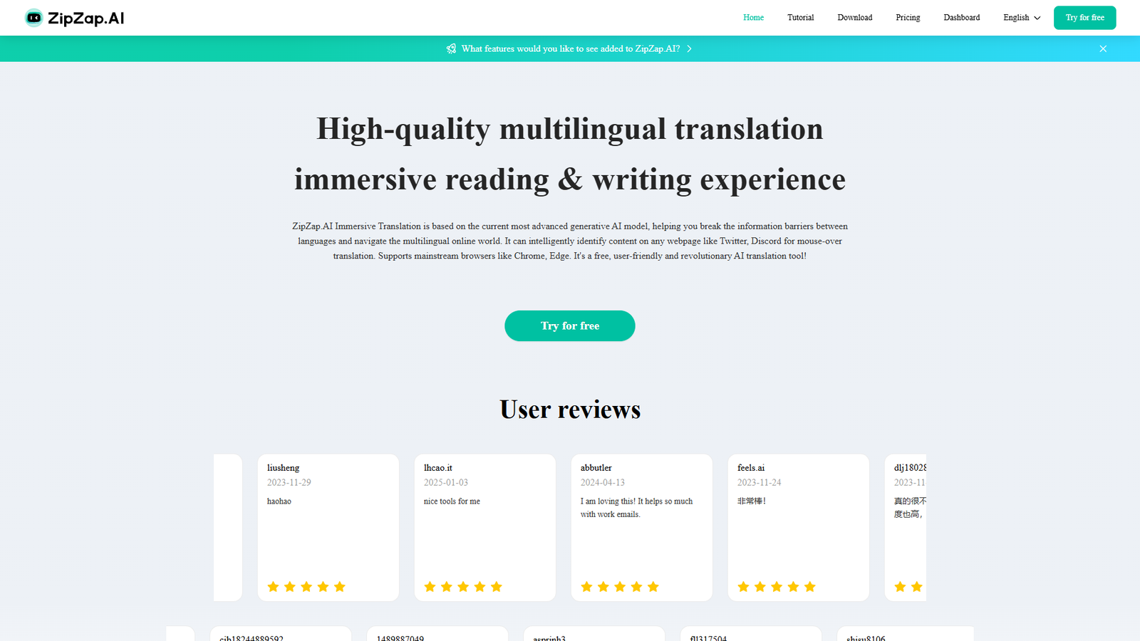 ZipZap.AI Immersive Translation — интерфейс нейросети ZipZap.AI Immersive Translation — интерфейс нейросети