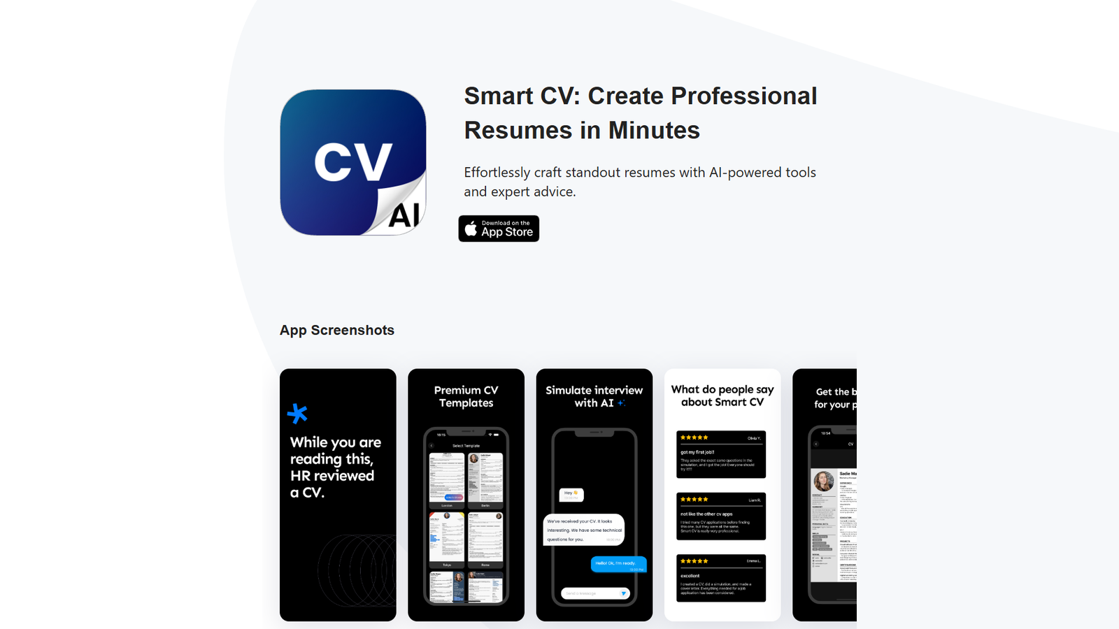 Smart CV — интерфейс нейросети Smart CV — интерфейс нейросети
