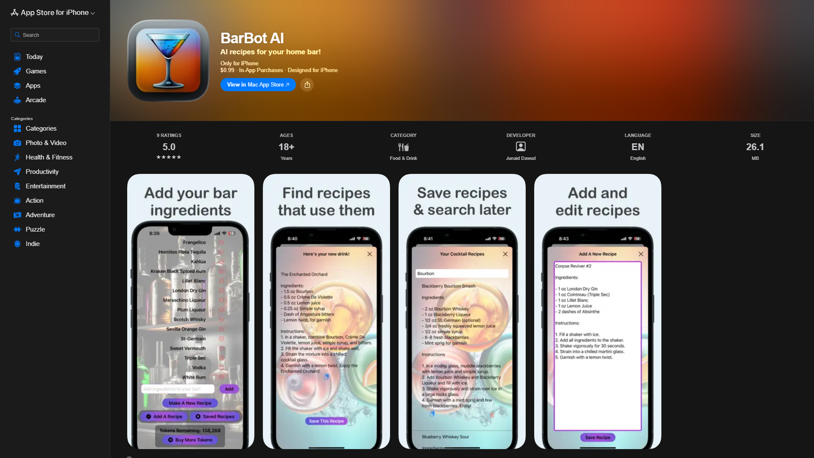 BarBot AI — интерфейс нейросети BarBot AI — интерфейс нейросети