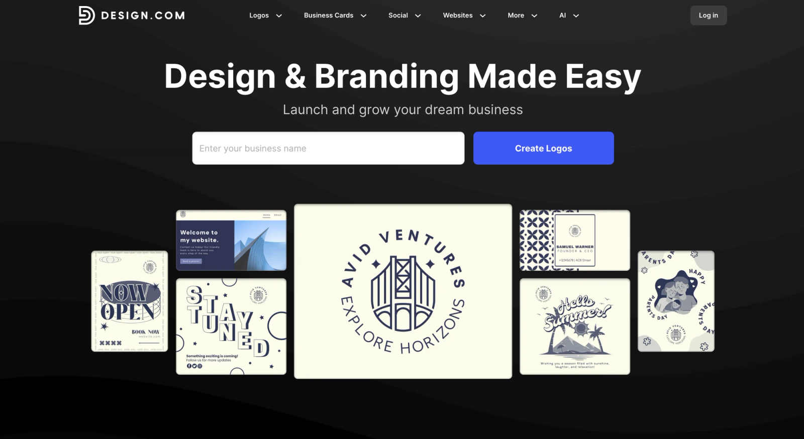 Design.com нейросеть Главная страница