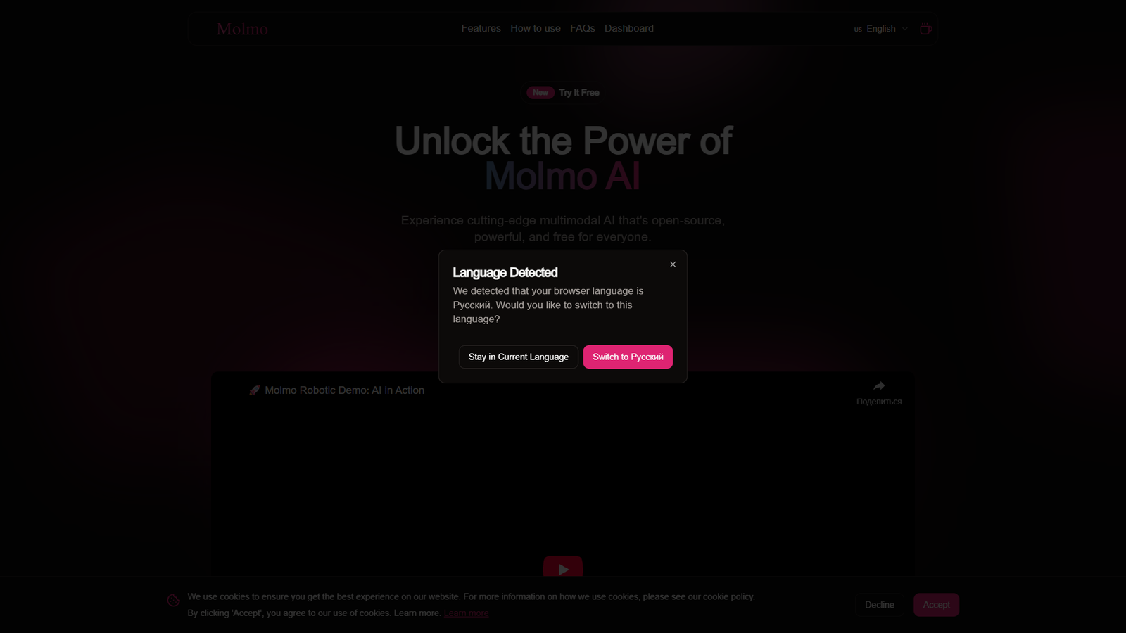 Molmo AI — интерфейс нейросети Molmo AI — интерфейс нейросети