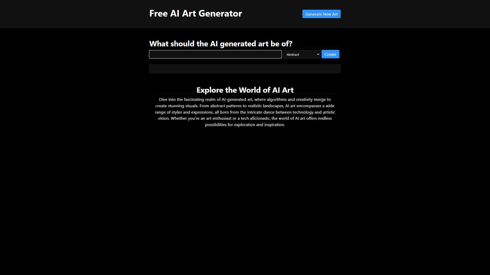 Free AI Art Generator — интерфейс нейросети Free AI Art Generator — интерфейс нейросети