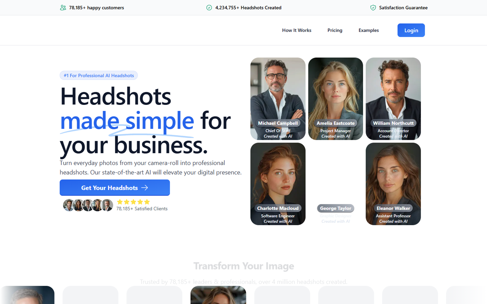 Executive Headshots — интерфейс нейросети Executive Headshots — интерфейс нейросети