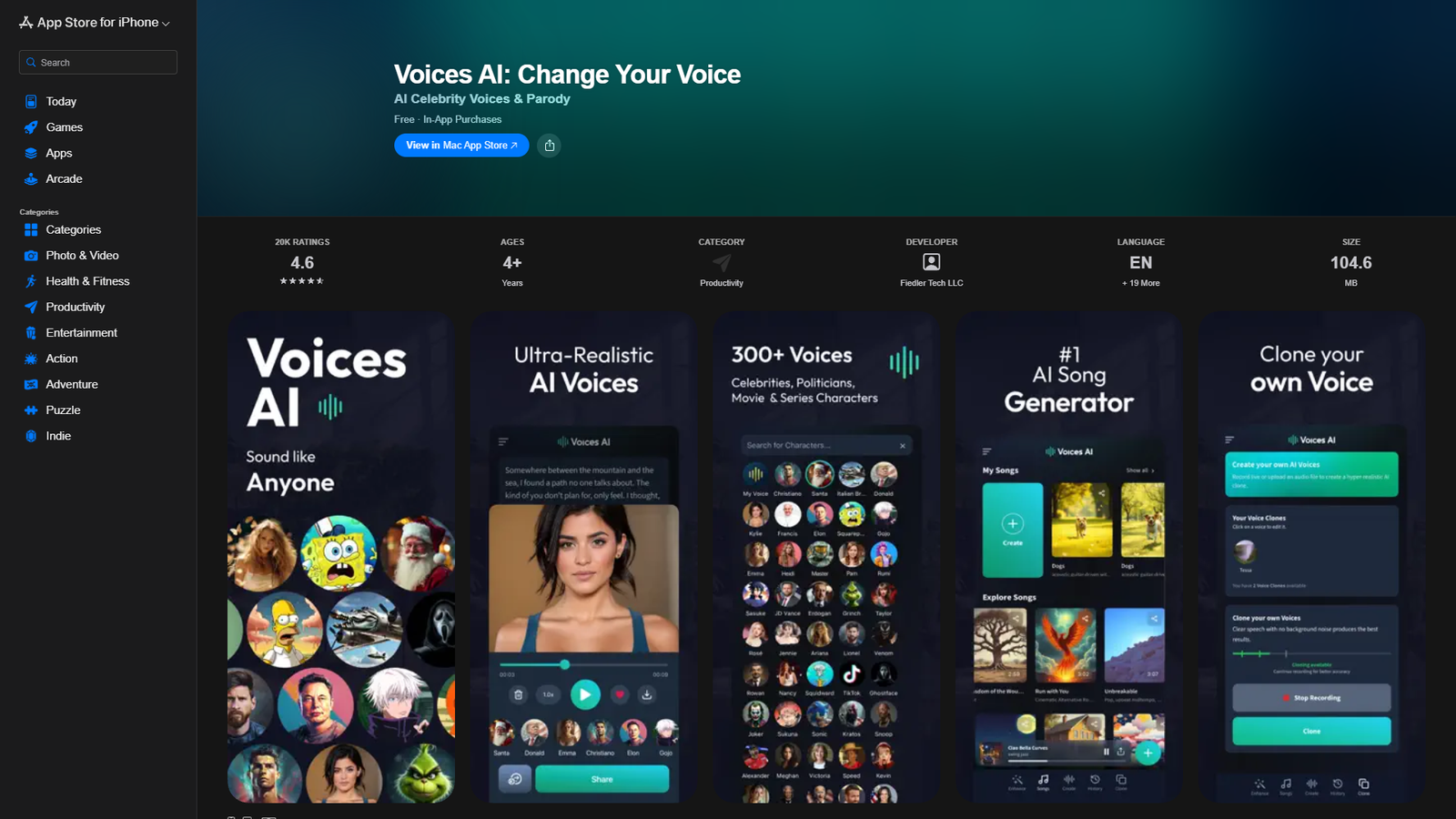 Voices AI Change Your Voice — интерфейс нейросети Voices AI Change Your Voice — интерфейс нейросети