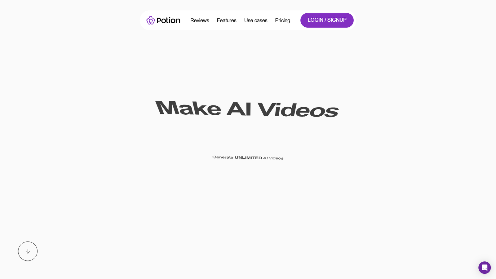 Potion AI Video Generator — интерфейс нейросети Potion AI Video Generator — интерфейс нейросети