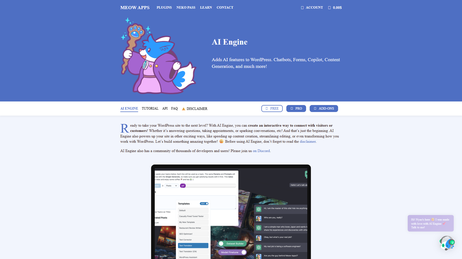 AI Engine The AI Plugin for WordPress — интерфейс нейросети AI Engine The AI Plugin for WordPress — интерфейс нейросети