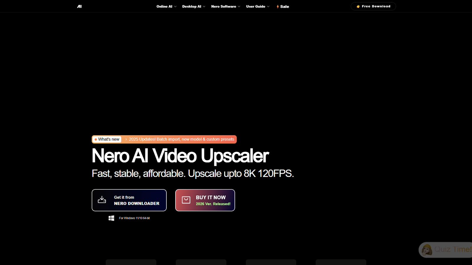Nero AI Video Upscaler — интерфейс нейросети Nero AI Video Upscaler — интерфейс нейросети