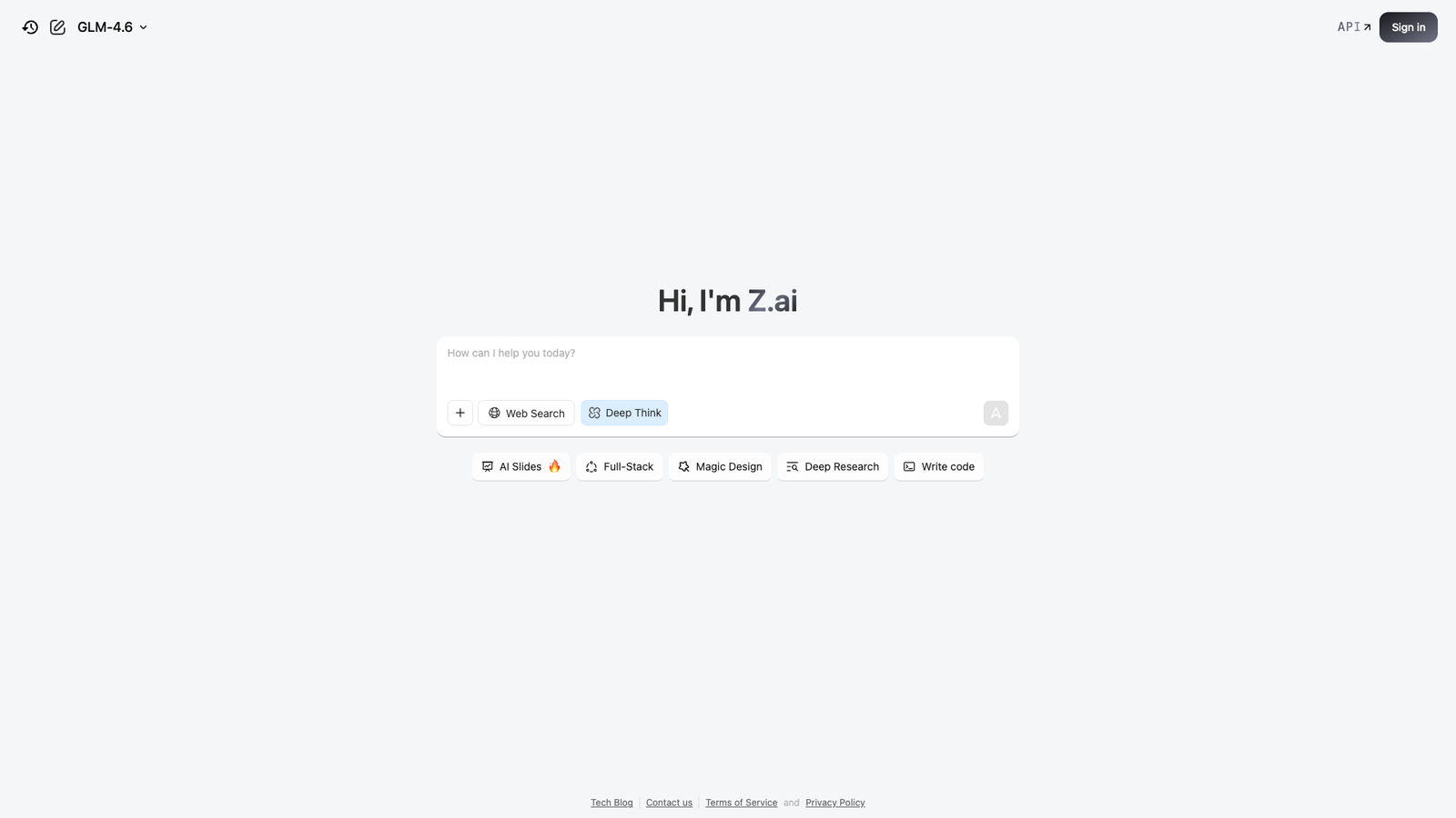 Z.ai Chat — интерфейс нейросети Z.ai Chat — интерфейс нейросети