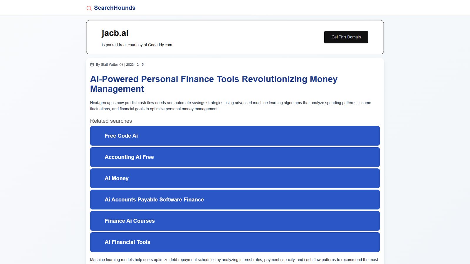 SearchHounds — интерфейс нейросети SearchHounds — интерфейс нейросети