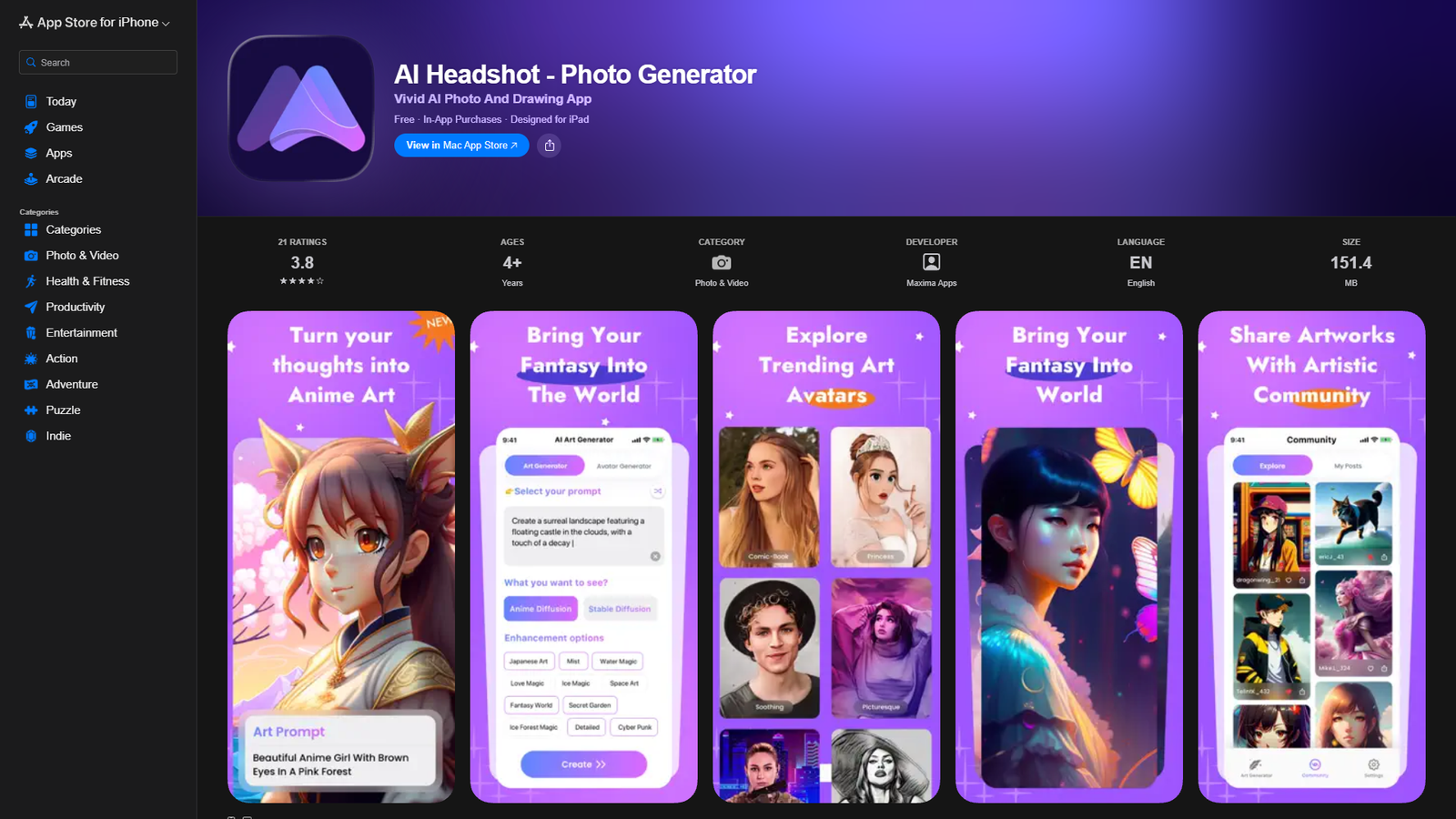 AI Headshot - Photo Generator — интерфейс нейросети AI Headshot - Photo Generator — интерфейс нейросети